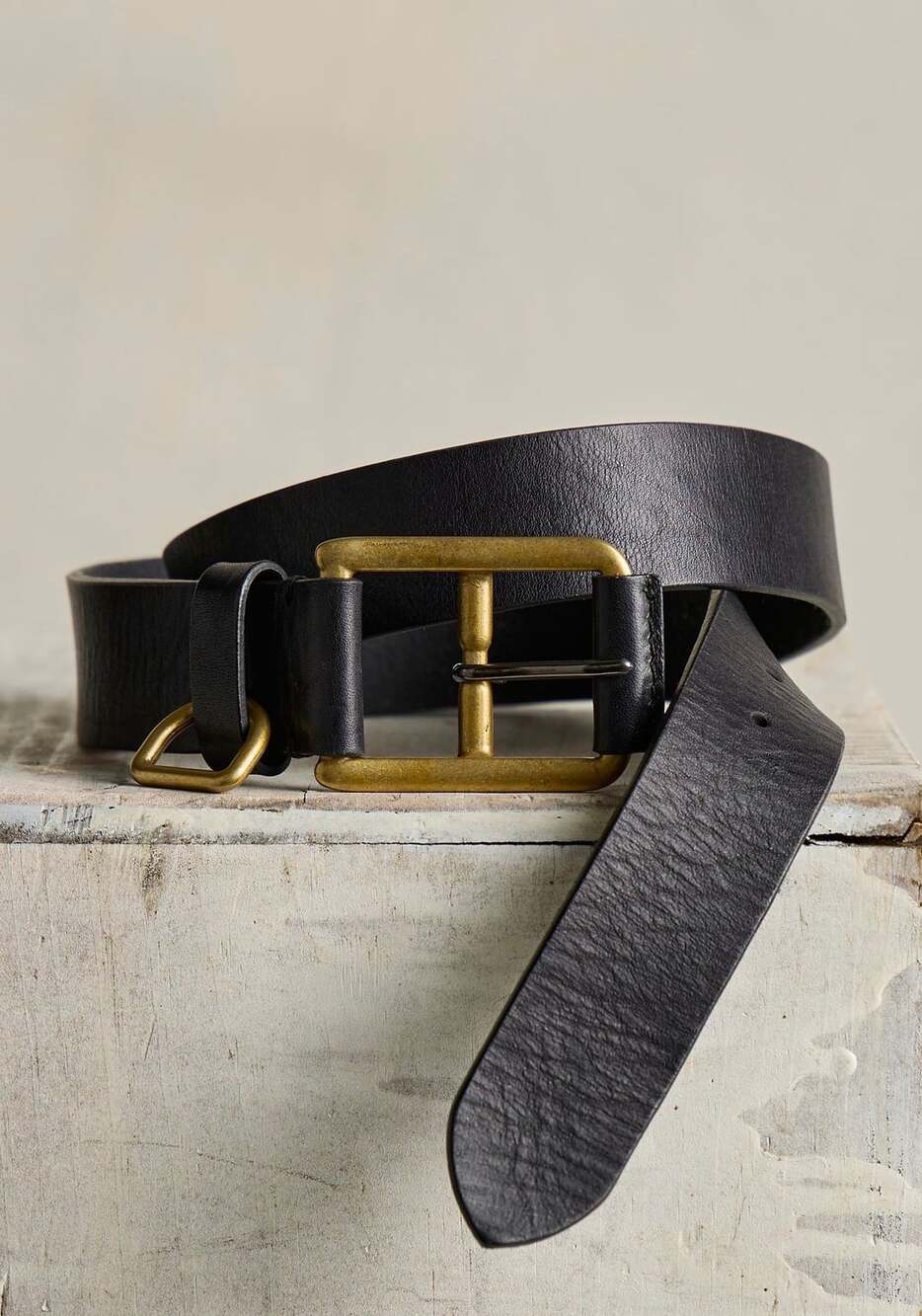 Free People We The Free Brooklyn Leather Belt Black Size Small   NWT